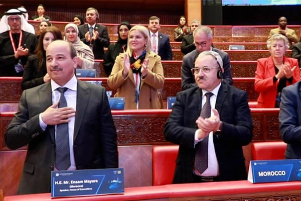 خطاب النعم ميارة رئيس الجمعية البرلمانية للبحر الأبيض المتوسط بقاعة الجمعية العامة بمقر الأمم المتحدة